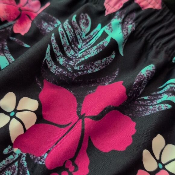 Blair Women's Colorful Floral Print Swim Shorts Elastic Waist Size 12 - Picture 3 of 5